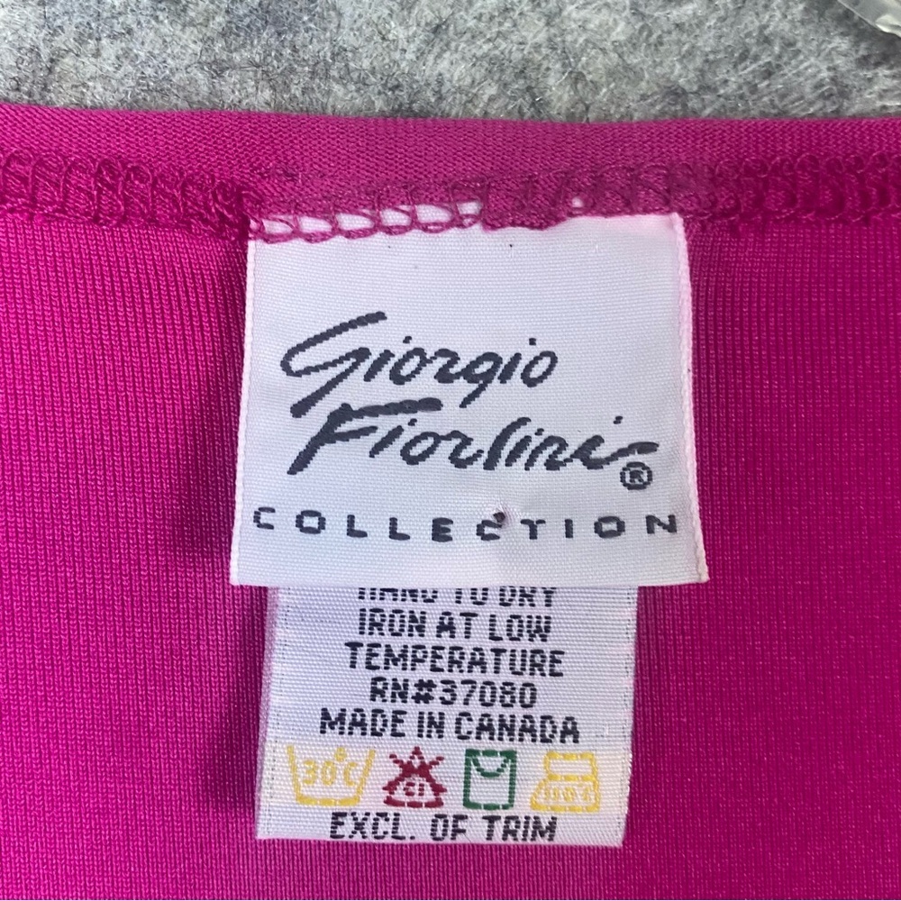 Giorgio Fiorlini Bright Pink Structured Sleeveless Top with Twist Front Size M - Picture 2 of 6